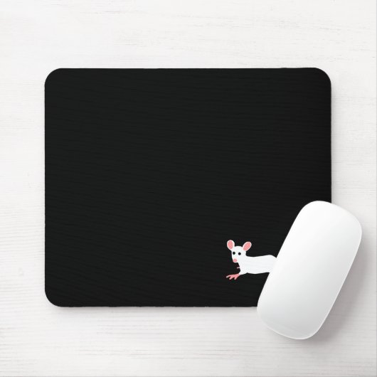 witte muismousepad muismat (Met muis)