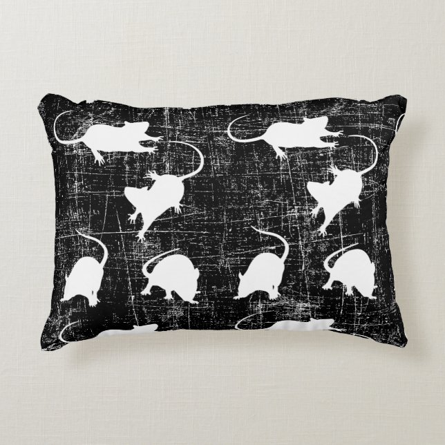 witte muizen accent kussen (Voorkant)
