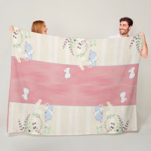 Witte muizen bij thuisfront fleece deken