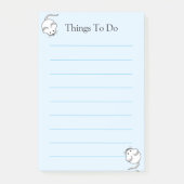 Witte muizen met een lichtblauwe voering post-it® notes (Voorkant)