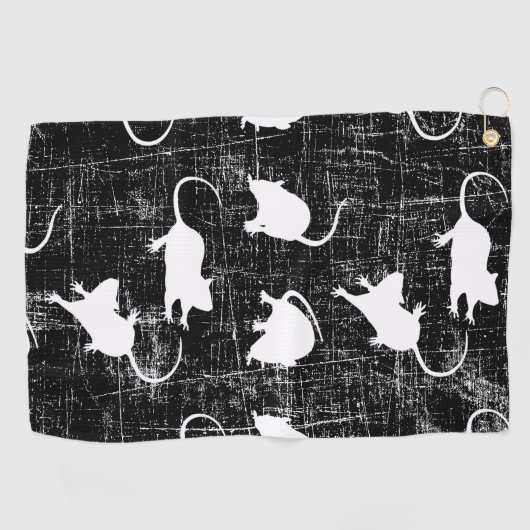 witte muizenhanddoek golfhanddoek (Horizontaal)