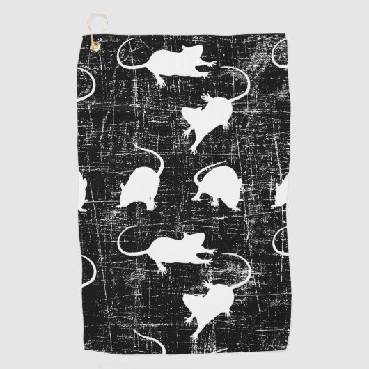 witte muizenhanddoek golfhanddoek (Voorkant)