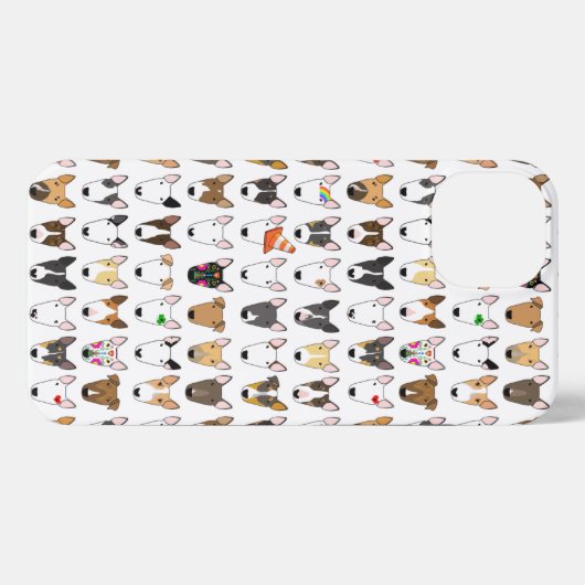 Witte Multibull Bull Terrier Telefoon Case iPhone Hoesje (Achterkant horizontaal)