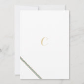 Witte munt groen goud glitter geometrisch Birthday Kaart (Achterkant)