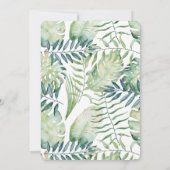 Witte Munt Groene Tropische Bladeren Vrijgezellenf Kaart (Achterkant)