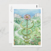 Witte munt, groene wereld (briefkaart) briefkaart (Voorkant / Achterkant)