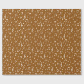 witte Musical met aangepaste achtergrondkleur Cadeaupapier (Vlak)