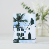 Witte muur Gebouwen in Funchal Portugal Briefkaart (Staand voorkant)