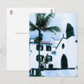 Witte muur Gebouwen in Funchal Portugal Briefkaart (Voorkant / Achterkant)