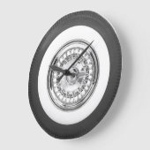 Witte muurband grote klok (Hoek)