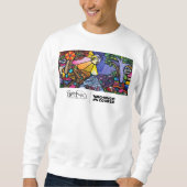 Witte Muurschildering Crew Neck Sweatshirt (Voorkant)