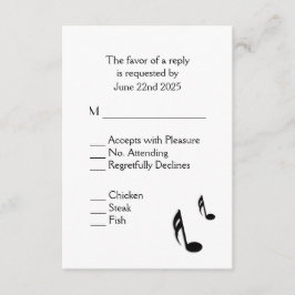 Witte Muziek Wedding Menu Keuze