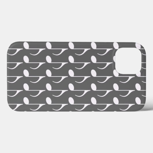 witte muzieknoten Case-Mate iPhone case (Achterkant (horizontaal))