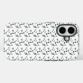 witte muzieknoten Case-Mate iPhone case (Achterkant (horizontaal))