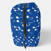 Witte muzieknoten Design Dopp Kit Bag Toilettasje (Rechts)