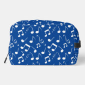 Witte muzieknoten Design Dopp Kit Bag Toilettasje (Achterkant)