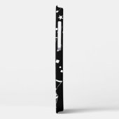 Witte Muzieknoten op zwart Case-Mate iPhone Case (Achterkant / Links)