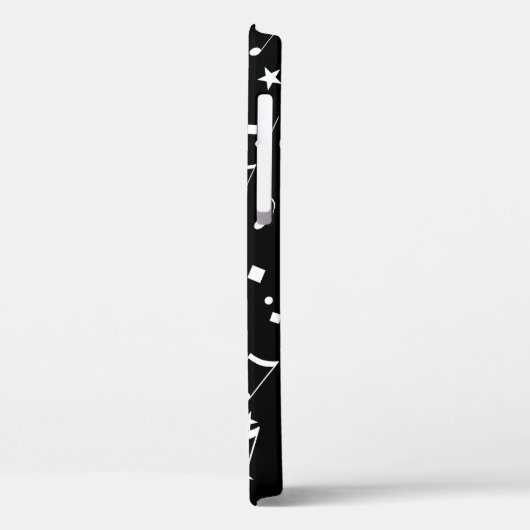 Witte Muzieknoten op zwart Case-Mate iPhone Case (Achterkant / Links)