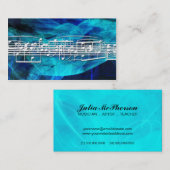 Witte Muzieknoten Visitekaartjes (Voorkant / Achterkant)