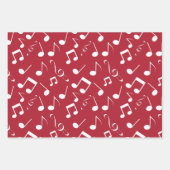 Witte muzieknots Ontwerpverlooppapiersets Inpakpapier Vel (Voorkant 3)