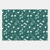 Witte muzieknots Ontwerpverlooppapiersets Inpakpapier Vel (Voorkant 2)