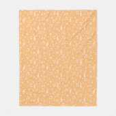 witte Muzikale  Fleece Deken (Voorkant)