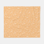 witte Muzikale  Fleece Deken (Voorkant (Horizontaal))