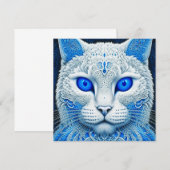Witte Mystieke Kat Etherische AI Kunst (Voorkant / Achterkant)