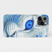 Witte Mystieke Kat Etherische AI Kunst iPhone Hoesje (Achterkant horizontaal)