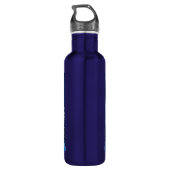 Witte Mystieke Kat Etherische AI Kunst Waterfles (Achterkant)