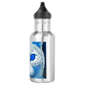 Witte Mystieke Kat Etherische AI Kunst Waterfles (Rechts)