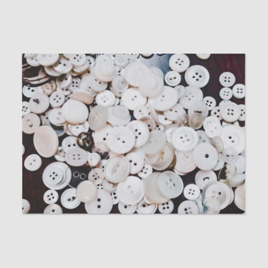 Witte  naaien Buttonnen Tissuepapier (Voorkant)