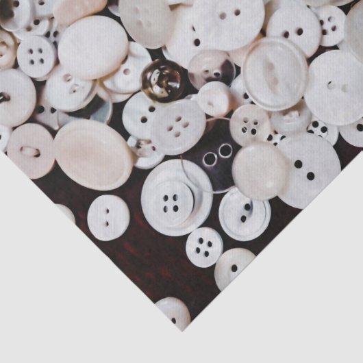 Witte  naaien Buttonnen Tissuepapier (Detail)