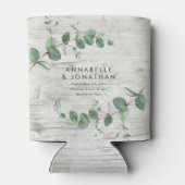 witte naaldhout - eucalyptusbruiloft blikjeskoeler (Achterkant)