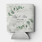 witte naaldhout - eucalyptusbruiloft blikjeskoeler (Achterkant)