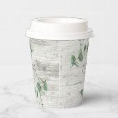 witte naaldhout - eucalyptusbruiloft papieren bekers (Rechts)
