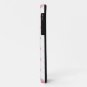 Witte  naam Cute Pink Heart Patroon Case-Mate iPhone Case (Achterkant/links)