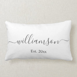 Witte naam & Jaar Bedrijfslogo Klant Cadeau Elegan Kussen