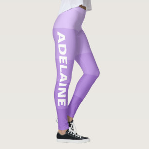 Witte naam   Stijlvolle 5 Amethist Shades Blocks Leggings