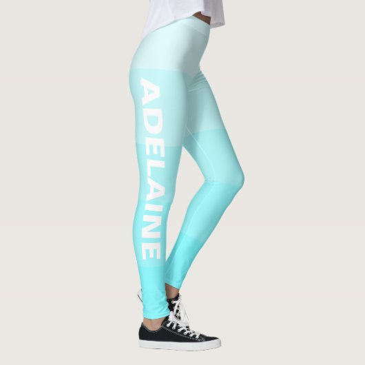 Witte naam | Stijlvolle 5 elektrische blauwe tinte Leggings (Rechts)