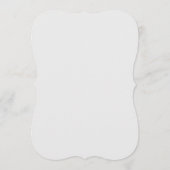 Witte namaak reliëfrozen kader bruiloft minimalist kaart (Achterkant)