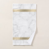 Witte namaakgouden strepen bad handdoek (Handdoek)