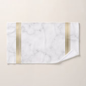 Witte namaakgouden strepen bad handdoek (Handdoek)