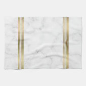 Witte namaakgouden strepen theedoek (Horizontaal)