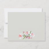 Witte Narcis Bloemen Bruiloft Bedankkaart (Achterkant)