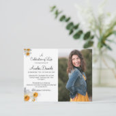 Witte Narcis Foto In Lieve Herinnering Kaart (Staand voorkant)