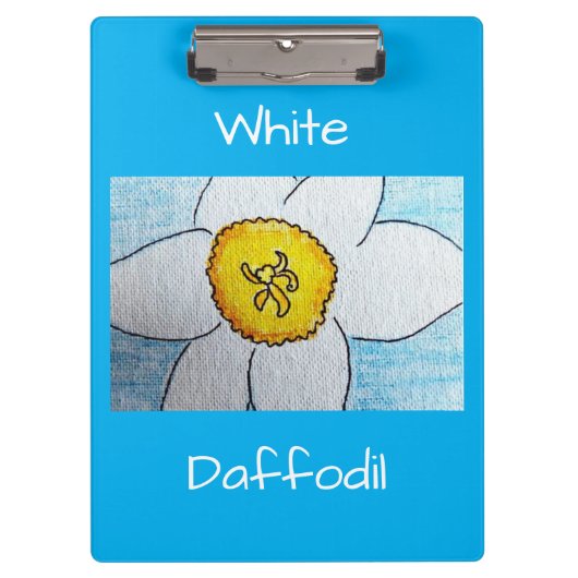 Witte Narcis Klembord (Voorkant)