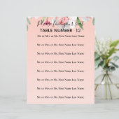 Witte Narcis op Roze Trouwstoel Flyer (Staand voorkant)