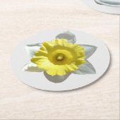 Witte Narcis Papier Onderzetter (Gebogen)