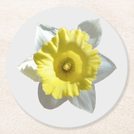 Witte Narcis Papier Onderzetter (Voorkant)
